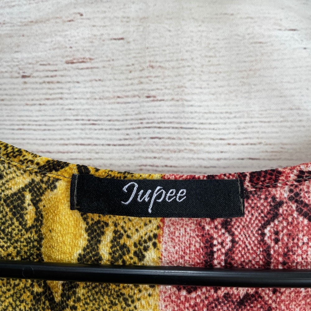 LUPEE COLORFUL SNAKESKIN‎ PRINT KIMONO/DUSTER - Picture 7 of 8